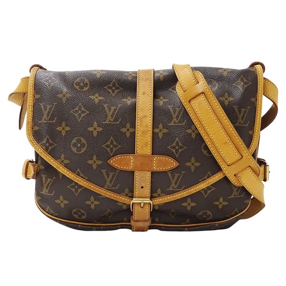 Louis Vuitton Monogram Saumur 30 Shoulder Bag, M42256, Brown, Women's, Crossbody - Picture 1 of 13